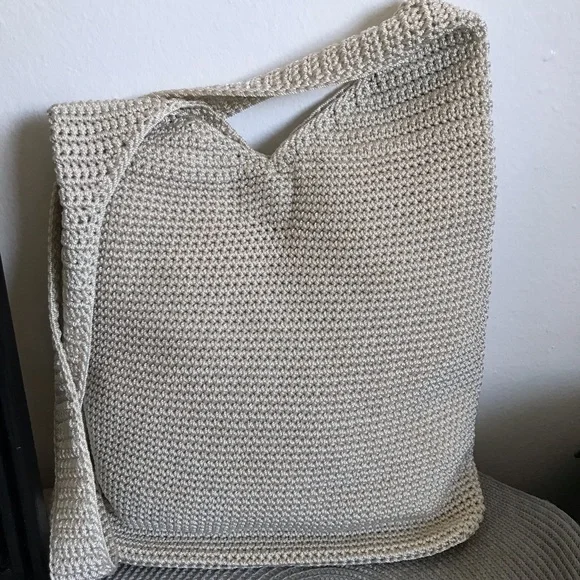 The SAK Original Crochet Hobo Bag Cream colored - Picture 3 of 14